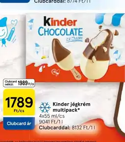 Tesco Kinder jégkrém multipack ajánlat
