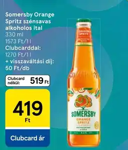 Tesco Somersby Orange Spritz szénsavas alkoholos ital ajánlat