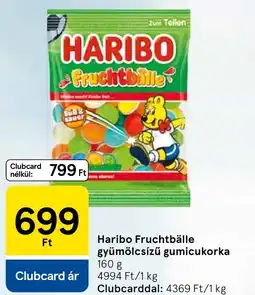 Tesco Haribo Fruchtbälle gyümölcsízű gumicukorka ajánlat