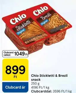 Tesco Chio Stickletti & Brezli snack ajánlat