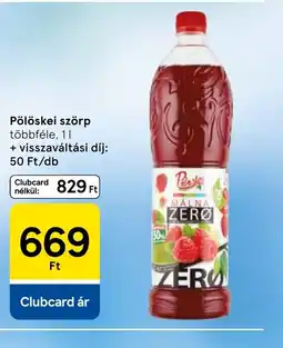 Tesco Pölöskei szörp ajánlat