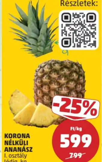 Korona nélküli ananász