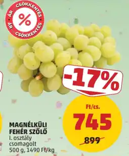 PENNY Magnélküli fehér szőlő ajánlat