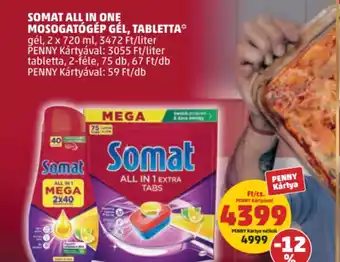 PENNY Somat All in One mosogatógép gél, tabletta ajánlat