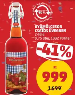 PENNY Gyümölcsbor csatos üvegben ajánlat