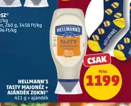 PENNY Hellmanns Tasty majonéz + ajándék zokni ajánlat