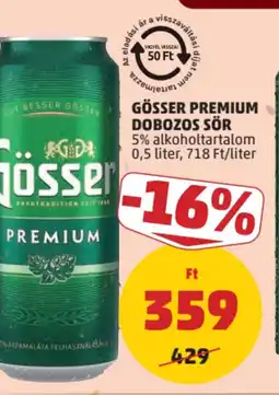 PENNY Gösser Premium dobozos sör ajánlat