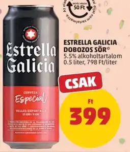 PENNY Estrella Galicia dobozos sör ajánlat
