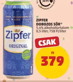 PENNY Zipfer Original dobozos sör ajánlat