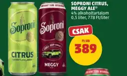 PENNY Soproni Citrus, Meggy Ale ajánlat