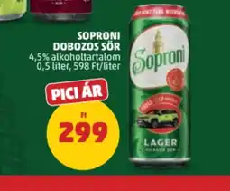 PENNY Soproni dobozos sör ajánlat