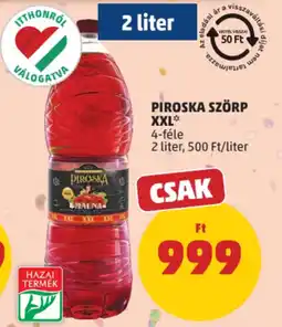 PENNY Piroska szörp XXL ajánlat