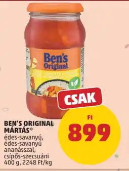 PENNY Bens Original mártás ajánlat