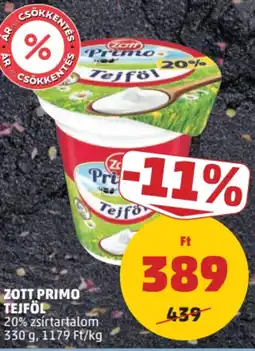 PENNY Zott Primo Tejföl ajánlat