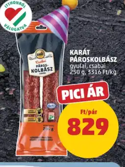 PENNY Karát Pároskolbász ajánlat