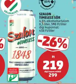PENNY Szalon Timeless sör ajánlat