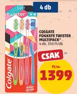 PENNY Colgate fogkefe Twister Multipack ajánlat