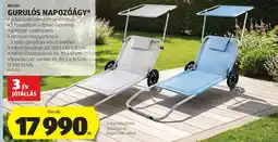 ALDI Belavi Gurulós napozóágy ajánlat