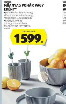 ALDI Crofton műanyag pohár vagy edény ajánlat