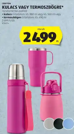 ALDI Crofton kulacs vagy termoszbögre ajánlat