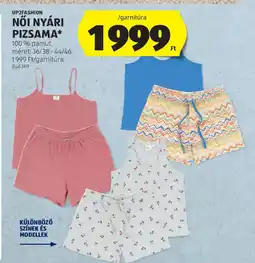 ALDI UP2FASHION NŐI NYÁRI PIZSAMA ajánlat
