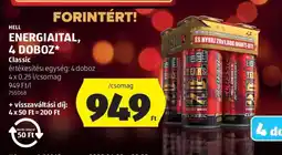ALDI Hell Energiaital, 4 doboz ajánlat