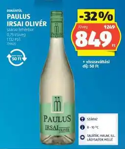 ALDI PAULUS IRSAI OLIVÉR ajánlat