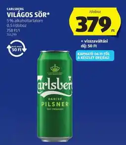 ALDI CARLSBERG Világos sör ajánlat