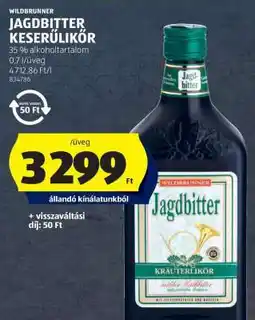 ALDI Wildbrunner Jagdbitter Keserűlikőr ajánlat