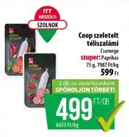 Coop Coop szeletelt téliszalámi ajánlat
