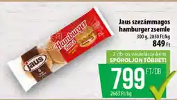 Coop Jaus szezámmagos hamburger zsemle ajánlat