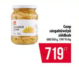 Coop Coop sárgahüvelyű zöldbab ajánlat
