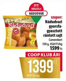 Coop Nádudvari gyorsfagyasztott rántott sajt ajánlat