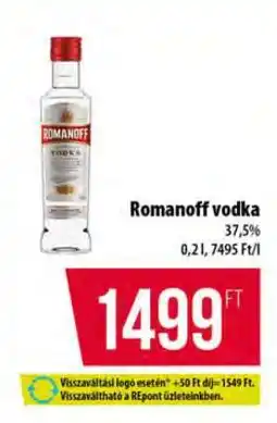 Coop ROMANOFF Vodka ajánlat