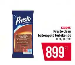Coop Presto Clean bútorápoló törlőkendő ajánlat