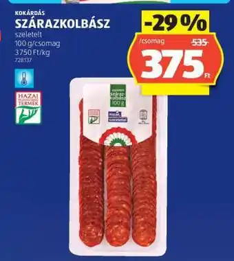 ALDI KOKÁRDÁS SZÁRAZKOLBÁSZ ajánlat