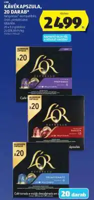 ALDI L'OR Kávékapszula, 20 darab ajánlat