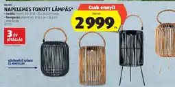 ALDI BELAVI Napelemes Fonott Lámpás ajánlat