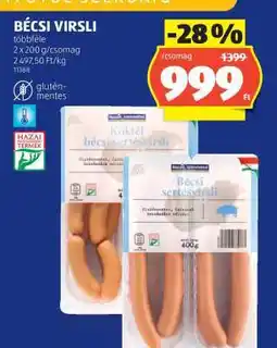 ALDI Bécsi virsli ajánlat