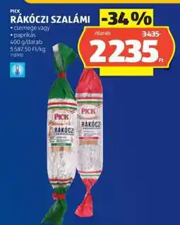 ALDI PICK Rákóczi szalámi ajánlat