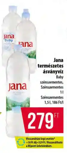 Coop Jana természetes ásványvíz ajánlat