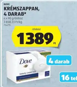 ALDI Dove Krémszappan, 4 darab ajánlat