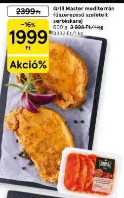 Tesco Grill Master mediterrán fűszerezésű szeletelt sertéskaraj ajánlat