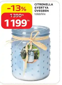Auchan Citronella gyertya üvegben ajánlat