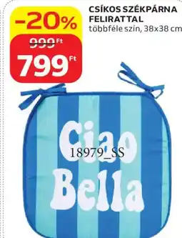 Auchan Csíkos székpárna felirattal ajánlat