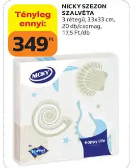 Auchan Nicky szezon szalvéta ajánlat