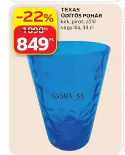 Auchan Texas üdítős pohár ajánlat