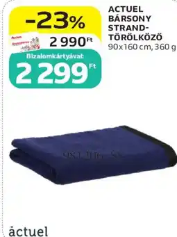 Auchan Actuel bársony strandtörölköző ajánlat