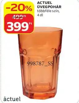 Auchan Actuel üvegpohár ajánlat