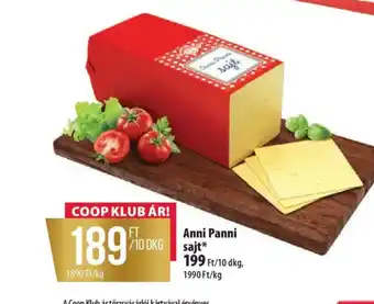 Coop Anni Panni sajt ajánlat